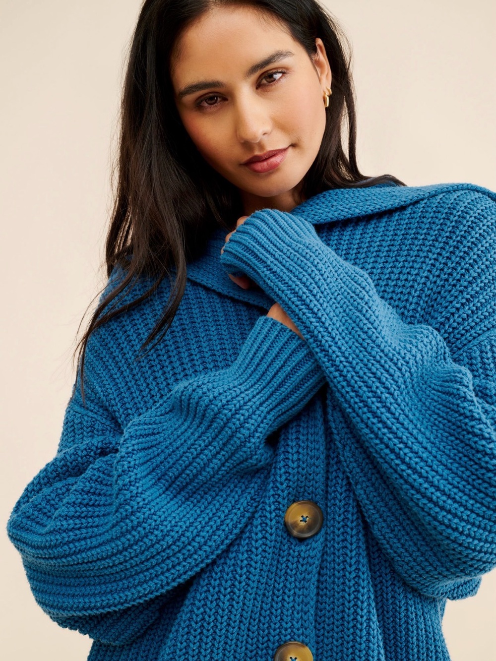 New Free people Swim Too Deep Cardigan color blue Size M